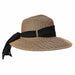 Asymmetrical Big Brim Summer Hat - Boardwalk Style Wide Brim Hat Boardwalk Style Hats DA221-1 BK Black tweed Medium (57 cm) 