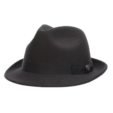 Black ProvatoKnit Fedora for Men - DPC 1921 Hats Fedora Hat Dorfman Hat Co. WP3-BLK2 Black Medium 