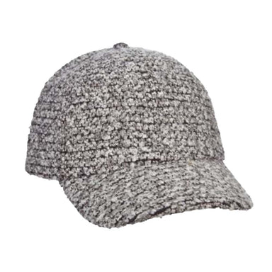 Boucle Baseball Cap for Women - DPC Hats Cap Dorfman Hat Co. LW680-GREY Grey OS 