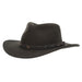Cairns Crushable Wool Felt Outback Hat - Scala Hat Safari Hat Scala Hats DF205-OLIVE4 Olive X-Large (61 cm) 
