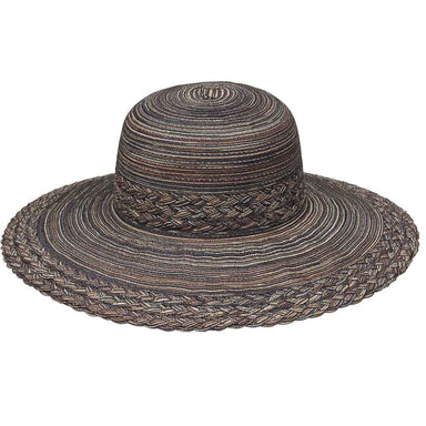 Criss Cross Braid Poly Straw Floppy Sun Hat - Karen Keith Hats Wide Brim Sun Hat Great hats by Karen Keith P31-BRN Brown OS 