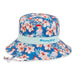 Hibiscus and Cockatoos Reversible Bucket Hat for Petite Heads - Sunny Dayz Hats Bucket Hat Sun N Sand Hats HK373L Blue M/L (55 cm) 