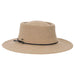 Knit Wool Blend Gaucho Hat with Waxed Cord - Scala Hats Bolero Hat Scala Hats LW774-NAT Natural Medium (57 cm) 