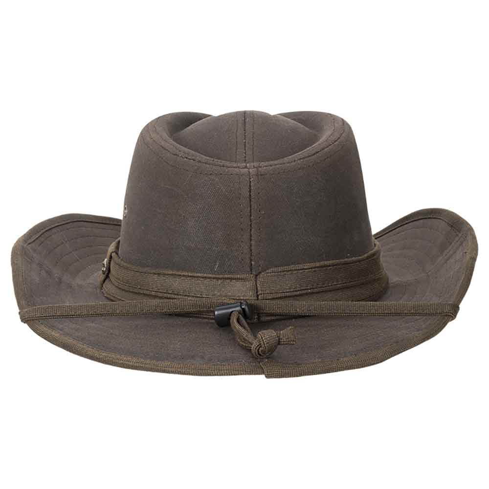 Matrix Waxed Cotton Outback Hat with Chin Strap - Stetson Hats Safari Hat Stetson Hats    