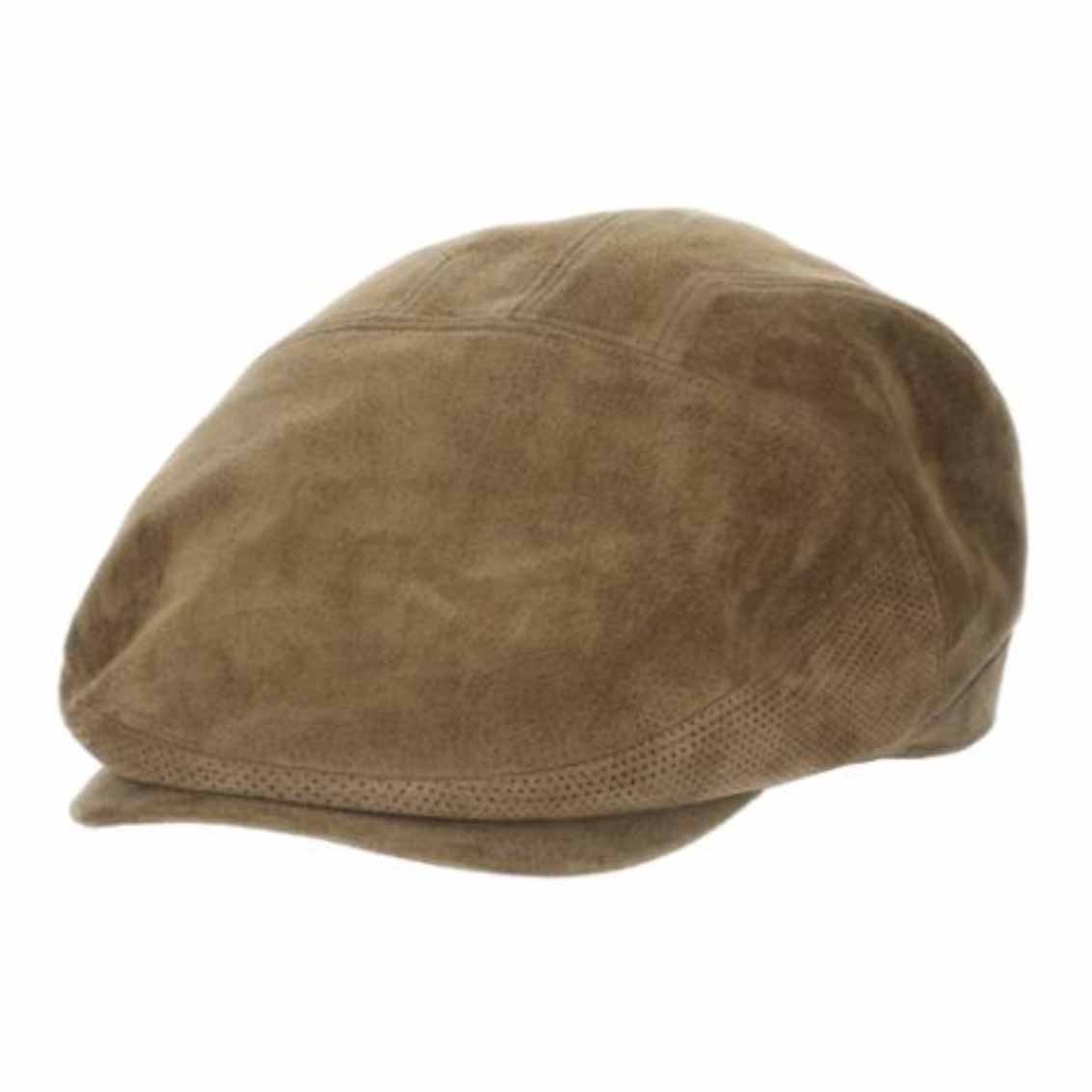 Suede Ivy Cap with Perforated Sidewalls - Stetson Hat, Flat Cap - SetarTrading Hats