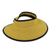 Wrap Around Sun Visor Hat with Contrast Trim by Boardwalk Visor Cap Boardwalk Style Hats da148-1nt Natural  