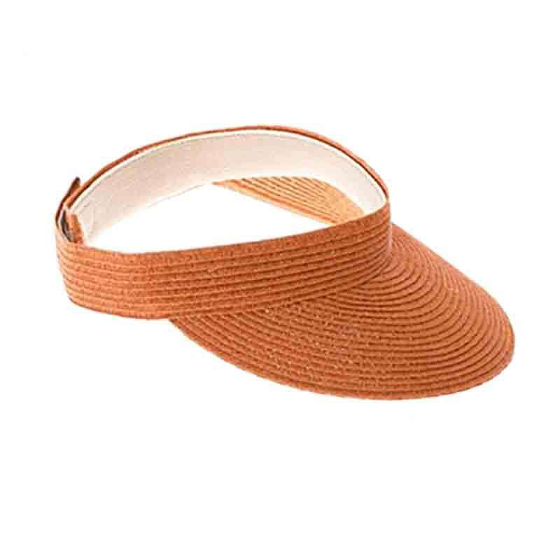 Traditional Solid Color Sun Visor - 8 Beautiful Colors Visor Cap Boardwalk Style Hats da233CP Copper  
