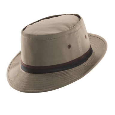 DPC Global Packable Bucket Hat with Snap Brim Bucket Hat Dorfman Hat Co. 830HS-KAKI2 Khaki Medium (57 cm) 