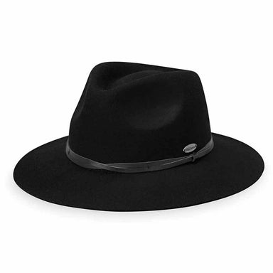 Aspen Wool Felt Safari Hat - Wallaroo Hats Safari Hat Wallaroo Hats ASPE-Black Black M/L (57-58 cm) 