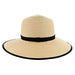Karen Keith Tweed Straw Facesaver Hat with Ponytail Hole Facesaver Hat Great hats by Karen Keith BT9CB-D Natural  