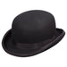 Black Structured Wool Felt Bowler Hat - Scala Men's Hats Bowler Hat Scala Hats WF507bkm Black Large (23") 