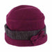 Boiled Wool Cuffed Turban Beanie - Scala Hat Beanie Scala Hats LW720 Magenta  