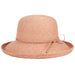 Braid Straw Up Turned Brim Summer Hat - Angela & William Hats Kettle Brim Hat Epoch Hats CL6042-BN Pink M/L 