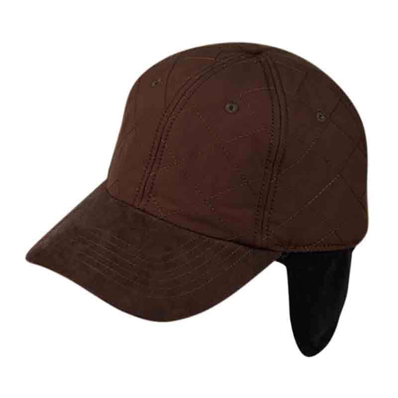 Quilted Waterproof Cap with Fleece Earflop - Elysiumland Hats Cap Epoch Hats cp2300bn Brown  