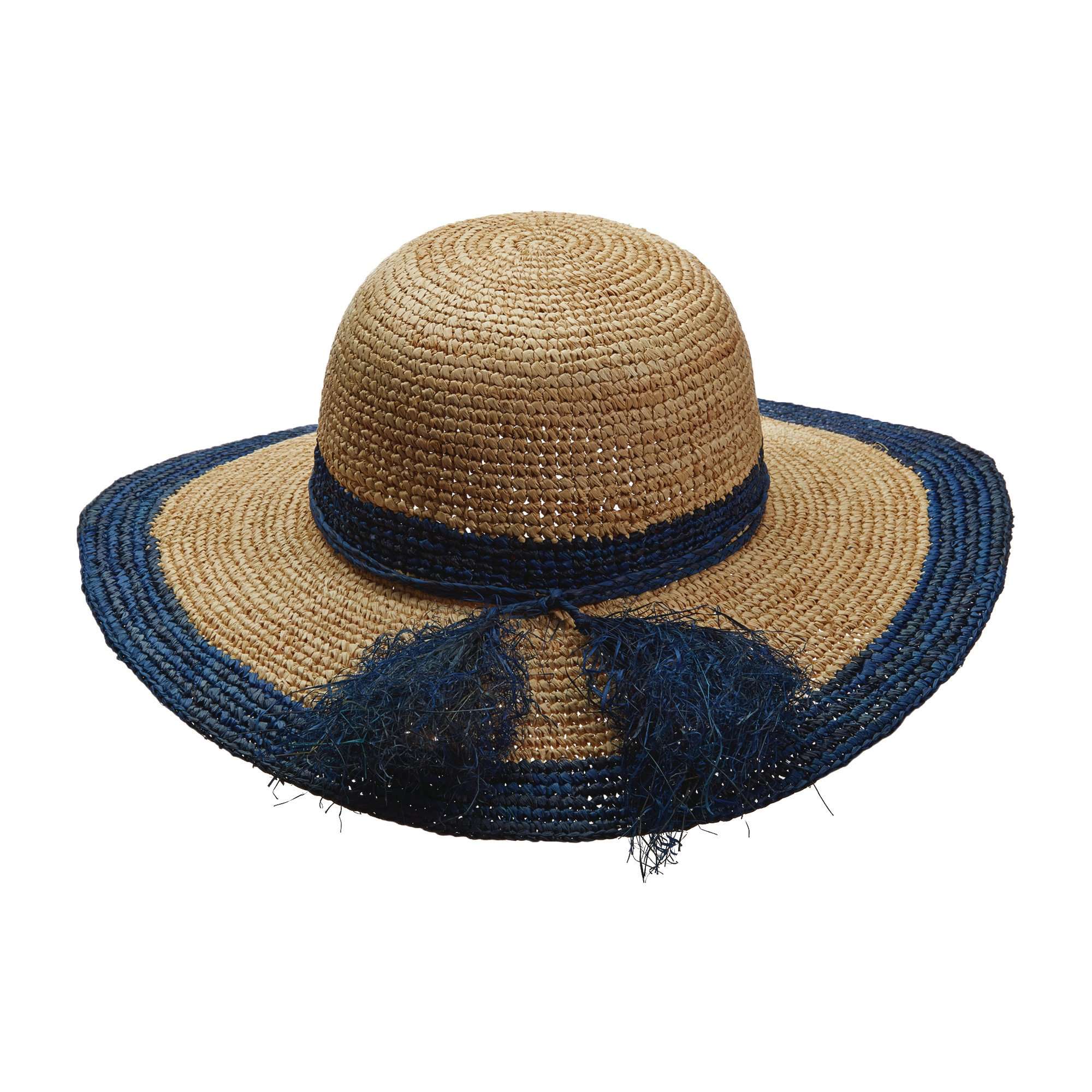 Crocheted Raffia Wide Brim Sun Hat - Callanan Hats Wide Brim Sun Hat Callanan Hats    