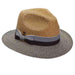 Large Brim Fedora Hat with Metallic Brim - John Callanan Fedora Hat Callanan Hats cr282bk Black  
