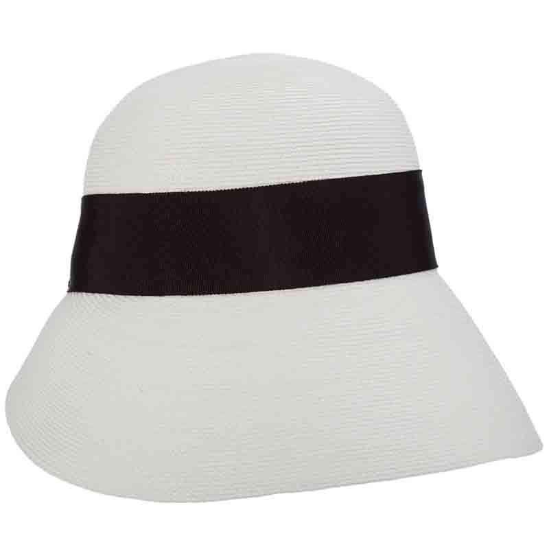 Fine Braid Summer Cloche Hat by Callanan Cloche Callanan Hats cr297wh White  