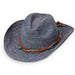 Catalina Cowboy Raffia Hat - Wallaroo Hats Cowboy Hat Wallaroo Hats CATCODB Dusty Blue M/L (58 cm) 