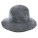 Chenille Cloche with Shapeable Wire Brim - Jeanne Simmons Hat Cloche Jeanne Simmons JS7246 Grey Medium (57 cm) 