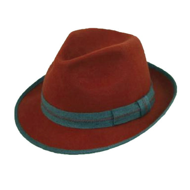 Classic Wool Felt Fedora Hat in Large Size - JSA Wool Hats Fedora Hat Jeanne Simmons JS7164 Apricot Large (59 cm) 