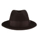 Cleveland Wool Felt Raw Edge Fedora up to 2XL - Stacy Adams Hats Safari Hat Stacy Adams Hats    