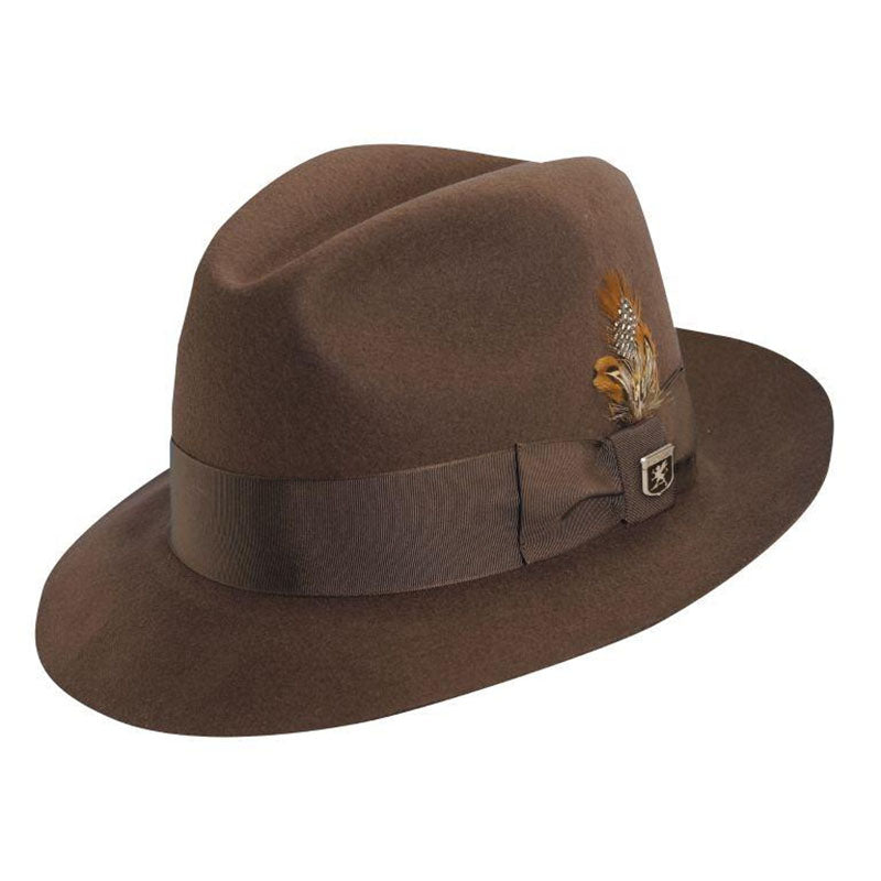 Cleveland Wool Felt Raw Edge Fedora up to 2XL - Stacy Adams Hats Safari Hat Stacy Adams Hats SAW536-CHOC2 Chocolate Medium (22.5") 