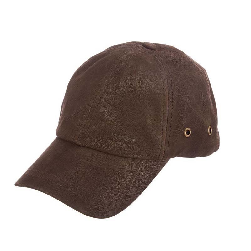Coconino Lamb Leather Baseball Cap - Stetson Hat Cap Stetson Hats STW336 Brown OS 