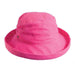 Cotton Up Turned Brim Golf Hat - Scala Hats for Women Kettle Brim Hat Scala Hats LC484-CROSE Rose M/L (57 - 58 cm) 