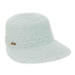 Criss Cross Woven Straw Brim Cap - Sun 'N' Sand Hats Facesaver Hat Sun N Sand Hats HH1821G Mint M/L (57-59 cm) Elastic Stretch Closure