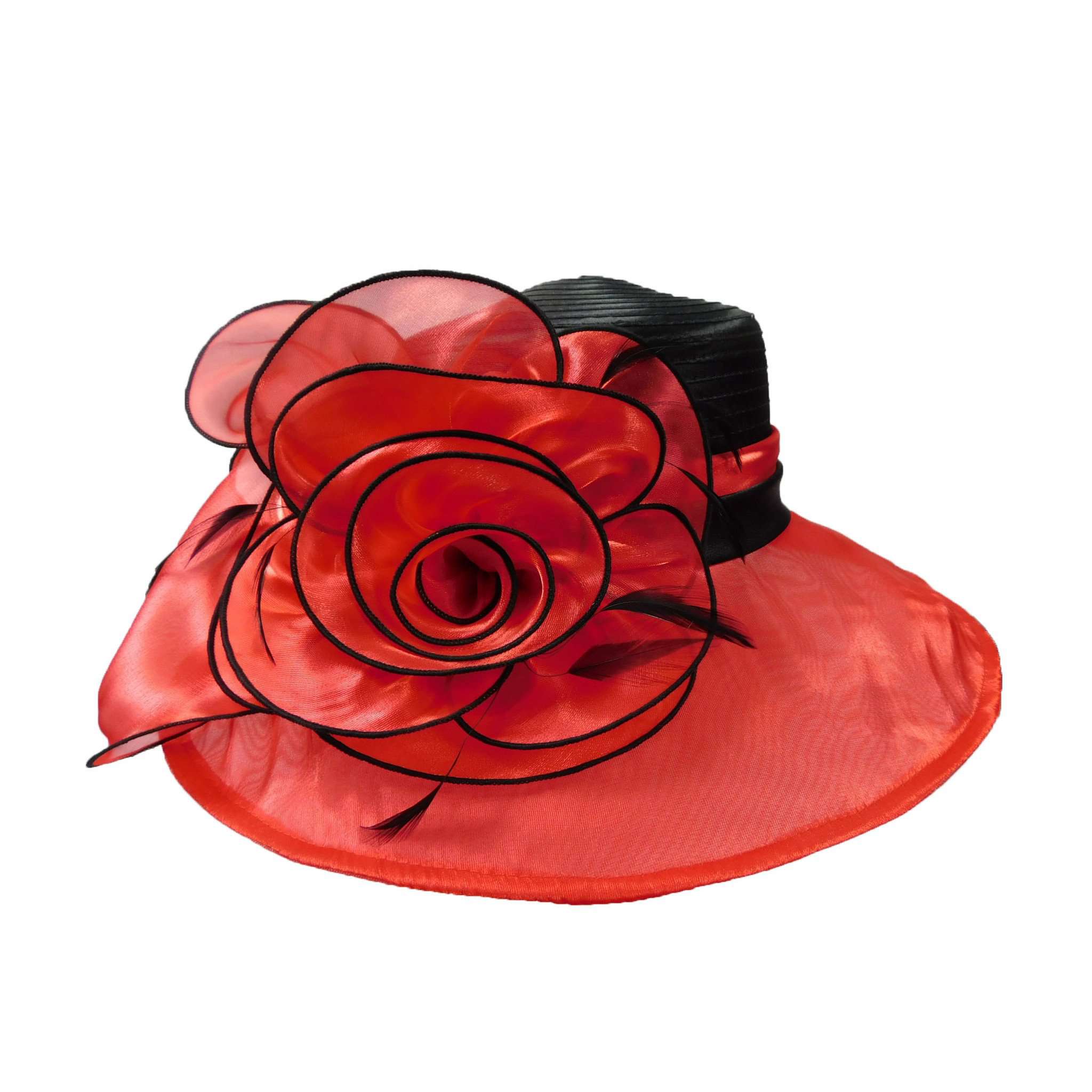 Two Tone Kentucky Derby Hat Dress Hat Something Special LA WSSK751RD Red  