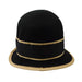 Slanted Brim Cloche for Petite Heads - JSA Women's Hats Cloche Jeanne Simmons    