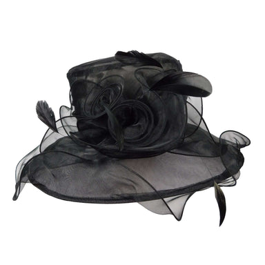 Black Organza Hat - Ladies Dress Hats Dress Hat Jeanne Simmons    