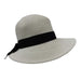 Asymmetrical Brim Summer Hat - Jeanne Simmons Hats Wide Brim Hat Jeanne Simmons js8209wh White Medium (57 cm) 