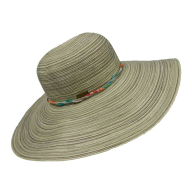 Floppy Hat with Bead and Chain Band Floppy Hat Cappelli Straworld WSPP633SL Silver  