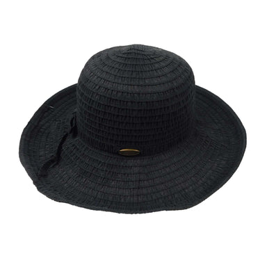 Ribbon Kettle Brim Hat Kettle Brim Hat Cappelli Straworld WSPO644BK Black  