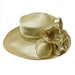 Asymmetric Satin Braid Dress Hat with Satin Flowers Dress Hat Something Special LA    