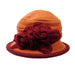 Wool Bucket Hat with Crochet Flower Beanie Jeanne Simmons js7140rt Rust  