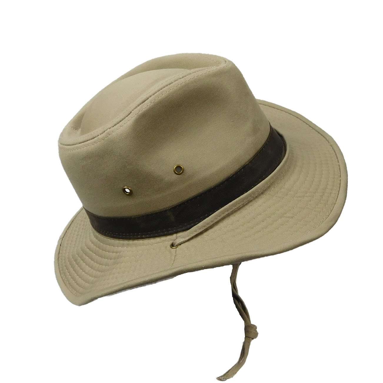 Cotton Outback with Chin Cord Safari Hat Dorfman Hat Co.    