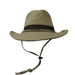 Cotton Outback with Chin Cord Safari Hat Dorfman Hat Co. MSCT985KHM Khaki M 