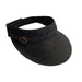 Straw Visor with Buckle Accent Visor Cap Boardwalk Style Hats WSPS656BK Black  