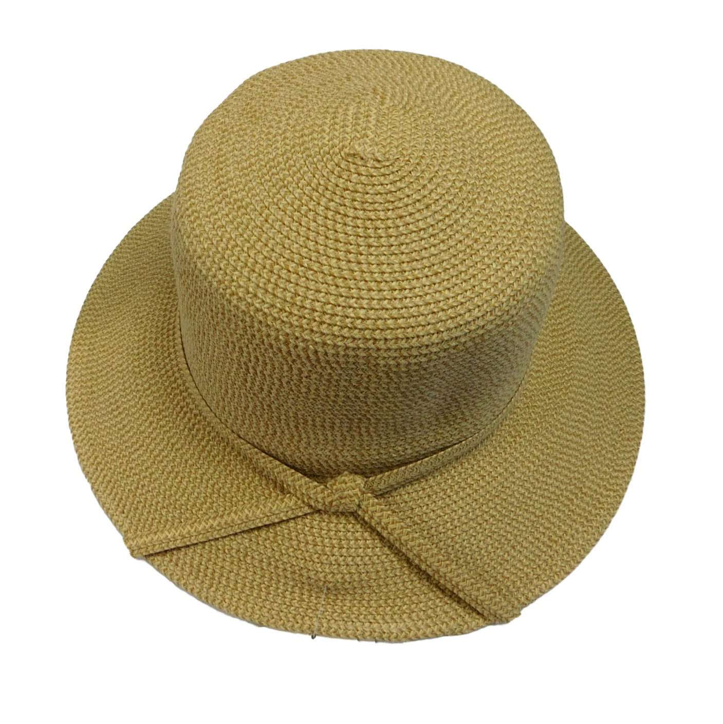 Big Brim Hat with Box Crown Wide Brim Hat Jeanne Simmons WSPS670TN Tan  