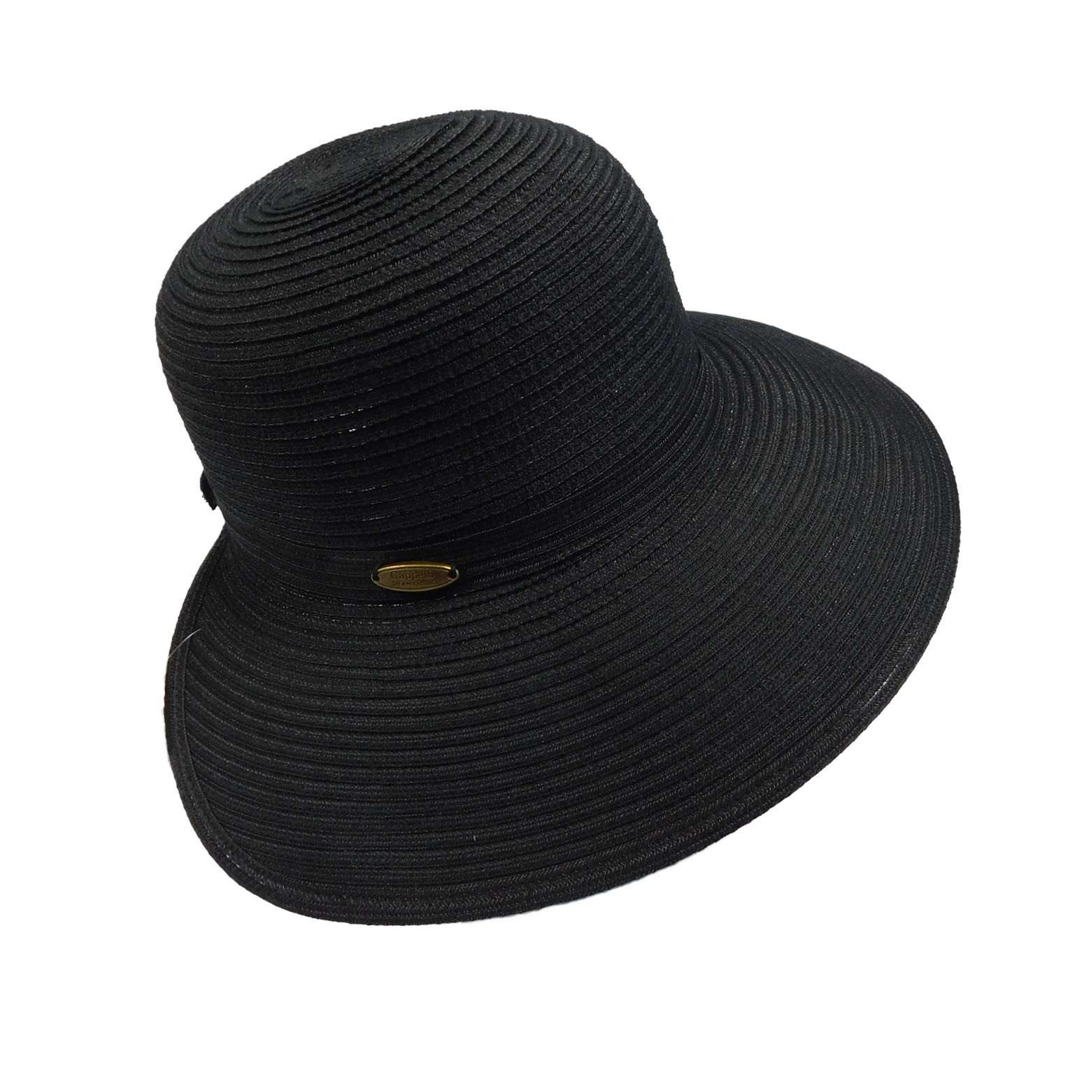 Cappelli Poly Braid Facesaver Facesaver Hat Cappelli Straworld WSPB686BK Black  