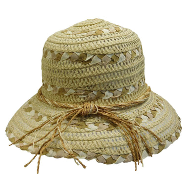 Braided Ribbon and Crocheted Straw Bucket Hat Jeanne Simmons    
