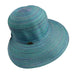 Cappelli Polybraid Facesaver Hat with Sea Shells and Pearl Band Facesaver Hat Cappelli Straworld WSPO746TQ Turquoise  