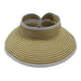 Two Tone Roll Up Wrap Around Sun Visor Hat by Boardwalk Visor Cap Boardwalk Style Hats da148-2wh White OS 