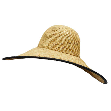 Fine Raffia Sun Hat with Twisted Tie Floppy Hat Boardwalk Style Hats    