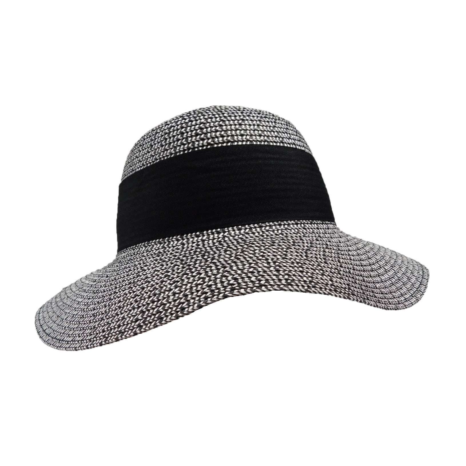 Big Brim Sun Hat with Wide Ribbon and Bow - Milani Hats Wide Brim Hat Milani Hats    