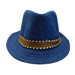 Kid's Fedora Hat with Pattern Band - Blue Fedora Hat Boardwalk Style Hats    