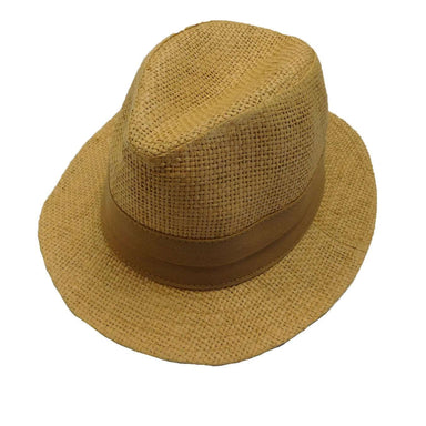 Kid's Havana Fedora Hat Fedora Hat Boardwalk Style Hats KSda2095 6m Natural 0-6 mos (43 cm) 