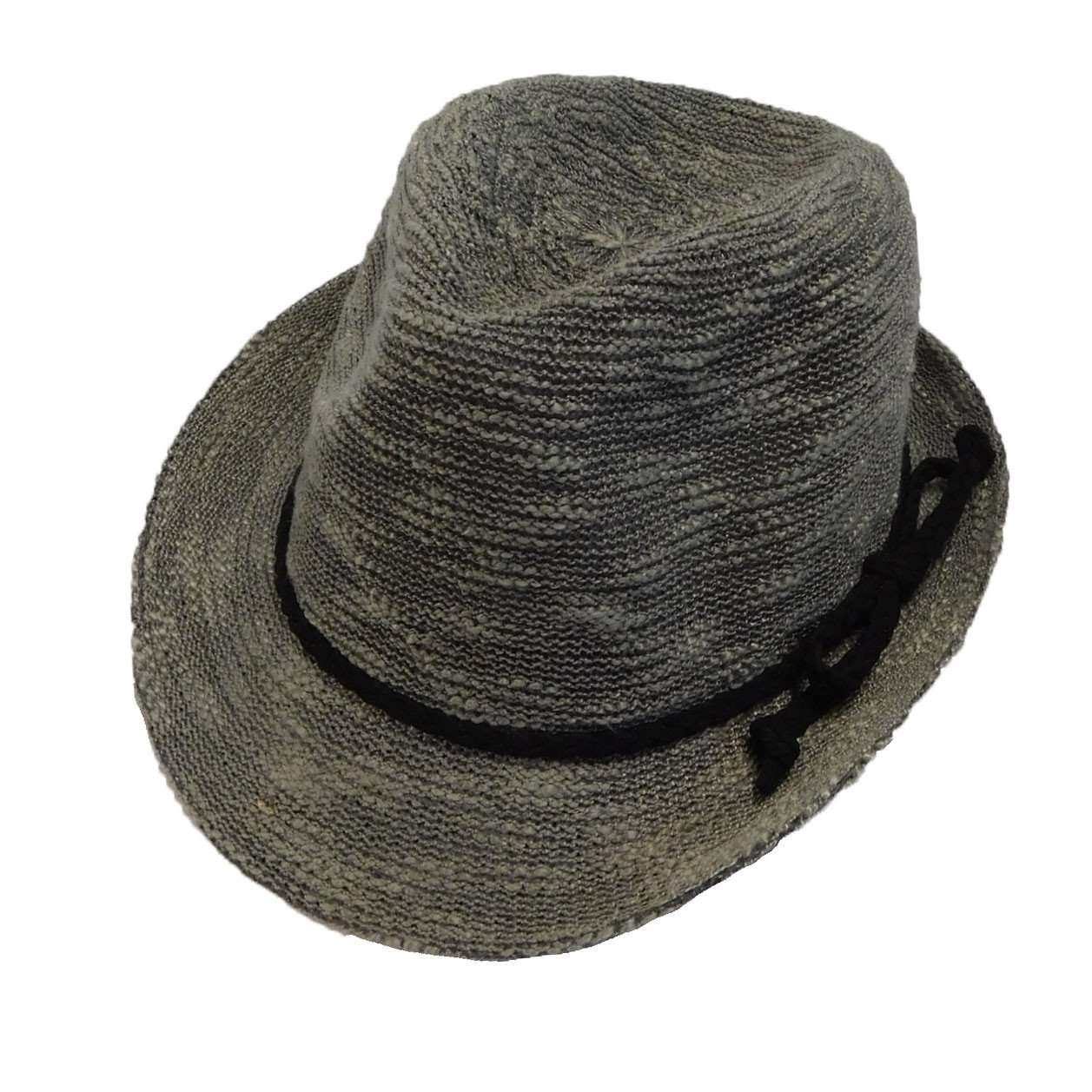Kid's Knobby Knit Fedora Hat - Grey Fedora Hat Boardwalk Style Hats KSda2927GY Grey  